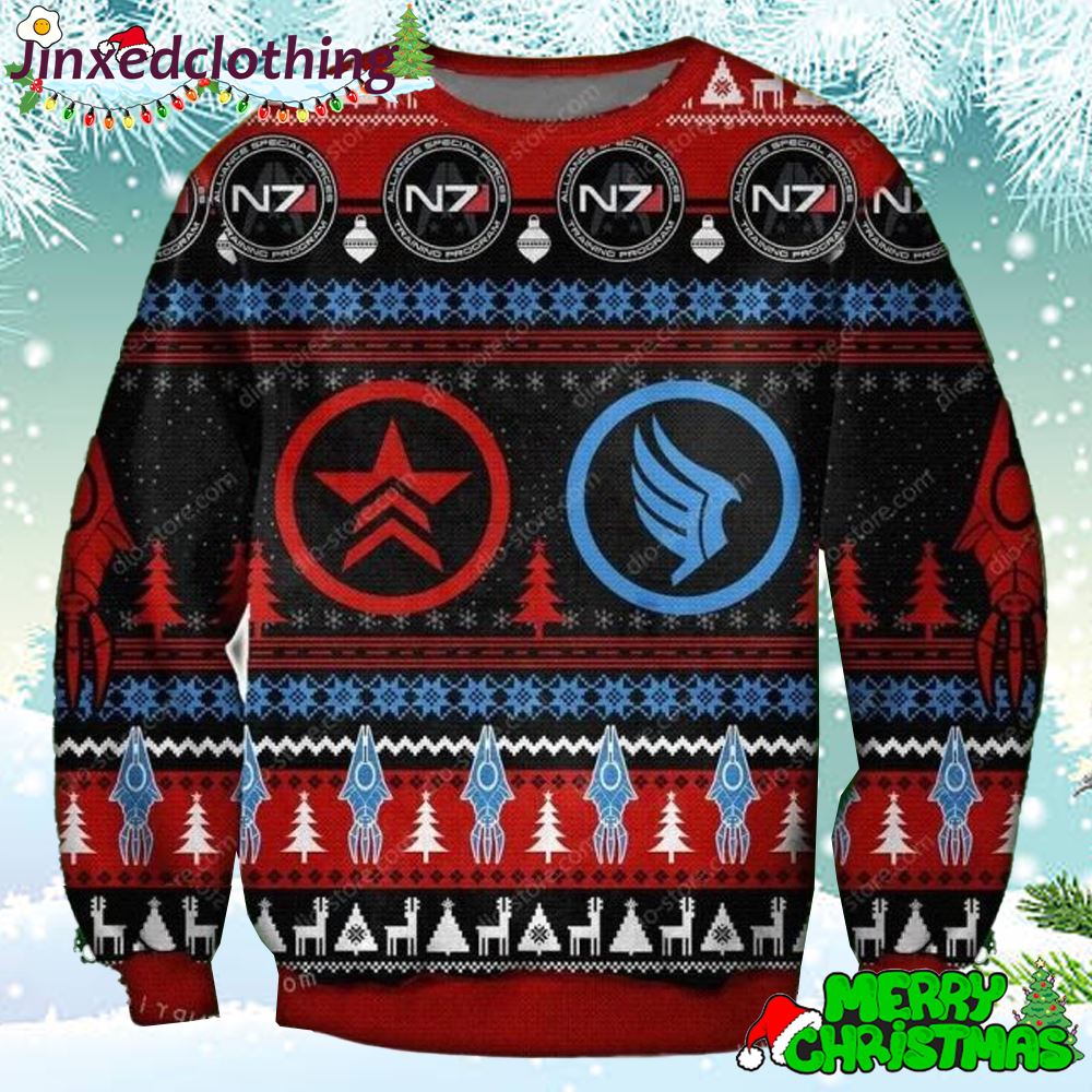 N7 Mass Effect Ugly Christmas Sweater 